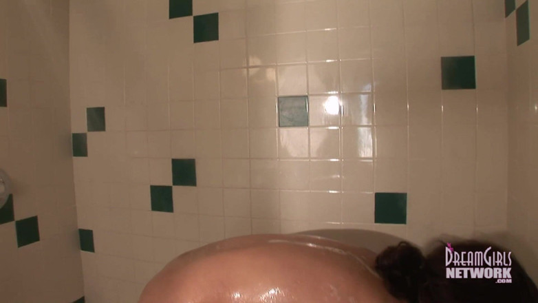 Dream Girls: Big tit brunette MILF takes a shower