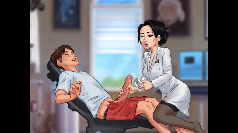 LewdArcade: Summertime Saga Miss Okita Animation Collection [part 32] Nude Sex Game Play [18+]...