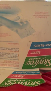 Kotex Thin and Stayfree Box Fucking Big Cum