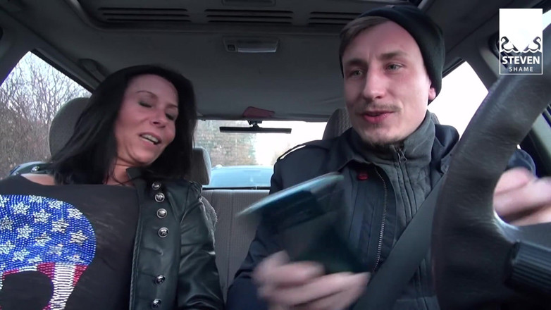 Steven Shame: Skinny Milf Lady Paris banged at main road in Berlin (outdoor)