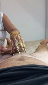 My Golden Predator Claws Make Your Cock Crazy - Handjob Tease & Intense Loud Orgasm POV