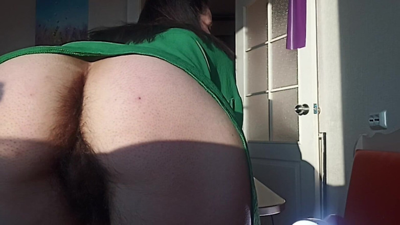 BW_Dolphin: Huge and Dirty Hairy Pussy Closeup an Hairy Asshole
