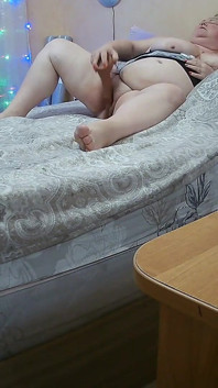 Stepmom with Big Tits and Ass Masturbates Her Pussy Episode 4