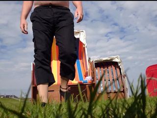 Carmen_Nylonjunge: My Beach Chair on Vacation 2019 - 1 Wangerland