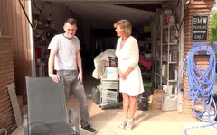 Agedlove - Mature Fucks with Sam During a Garage Sale