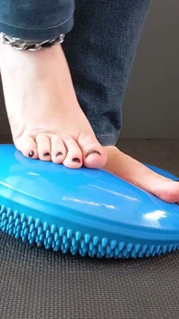Pisoteo de cojín azul