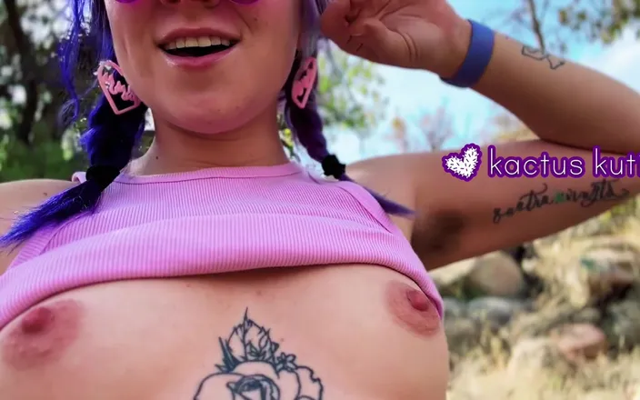 Kactus kutie: Walking Around the Forest with My Tits + Pits Out