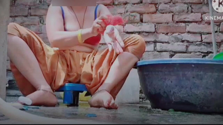 TricolorMusic3: Schattig zacht heet sexy video dorp heet meisje badend