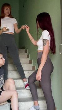 Badass Girls Humiliation Lesbian Slut - Spitting and Human Ashtray Dirty Lezdom