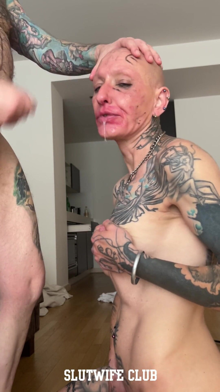 Slutwife Club: Fan-gemacht fucktoy Viljas maskierter halsfick, Roher arschritt &amp; klebriges finish