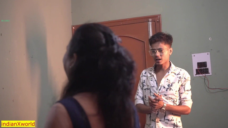 Indian Xshot: Krásná prsa MILF Bhabhi amatérský sex! Nestříkej dovnitř