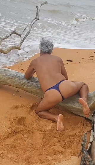 Ladysilvas: Ladysilva Vilken stygg het röv på stranden i en bikini