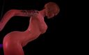 Vam-X-Prod: Hete blondine krijgt een dildo - animatie 3D - Vam