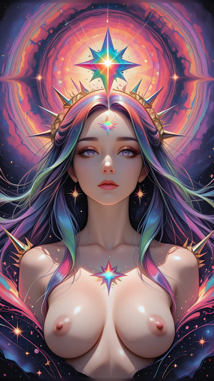 VelvetInk Studio: Shadow Oracle of the Void Storm avec Rainbow Prism Spikes...