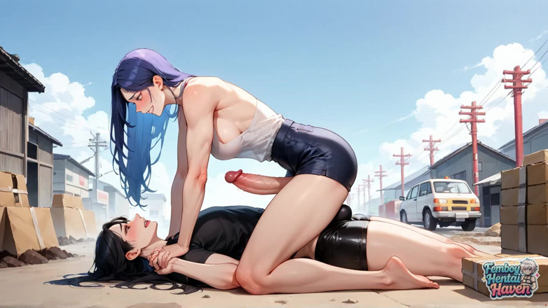 Femboy Hentai Haven: Fiery femboy endüstriyel sokakta sekste fışkırtmalı bikinili kızla sikişiyor - rakipsiz...
