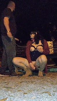 Controlled and Leashed in Leggings & High Boots