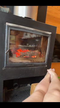Masturbate at the Fireplace