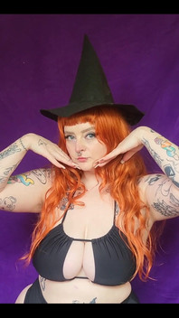 Spooky Cute Little Witch Coming in Hot and Hairy