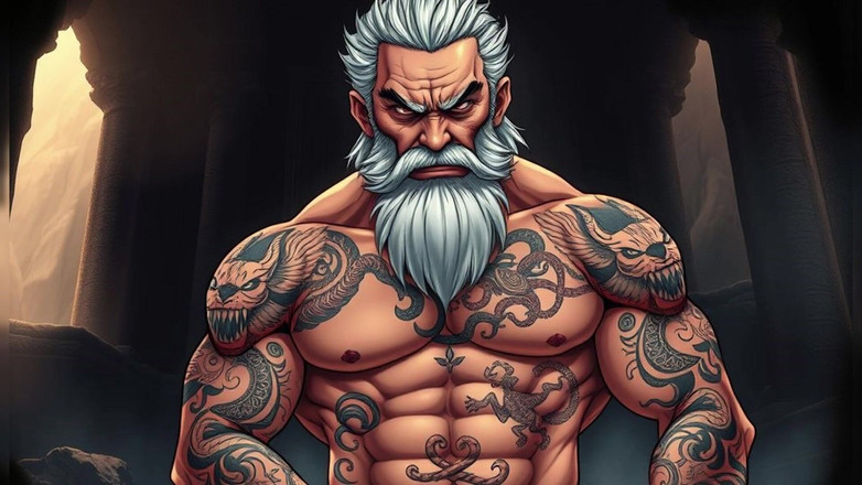 Erotic Man: Ai art pria berotot bertelanjang dada