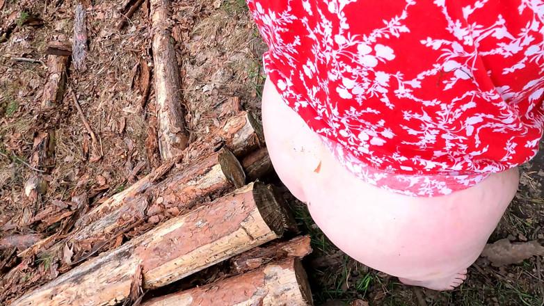 Bouncy Tits Action: Spread Your Legs on the Woodpile I Wanna Slap Your...