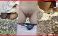 大自然中的户外撒尿汇编！旅行！第一人称视角！