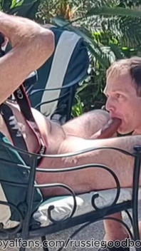 Daddy Jay Taylor Gets Backyard Blowjob