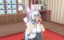 H3DC: 3D Hentai, une demi-sœur suce doucement la bite de son...