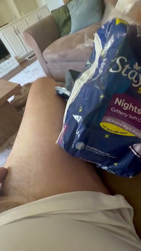 Trying to Get Hard with Multiple Brands of Maxi Pads