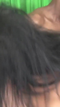 A very fat black girl with a huge ass and BBW fucks a black cock in her pussy