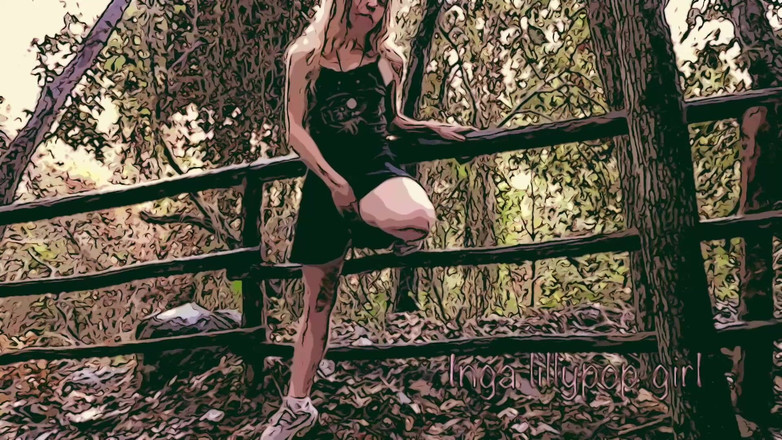 Inga lillypop girl comics: Cartoon Teen Masturbating in the Forest