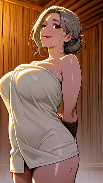 Sexy Sauna MILF and GILF Cartoon Porn