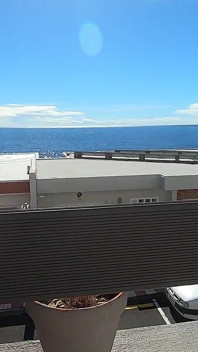 Outdoor blowjob & swallow on the terrace