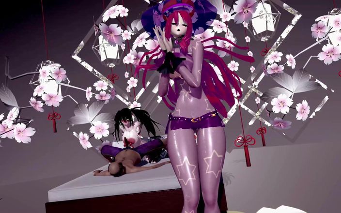 Smixix: Natsumi, секс у кролячий отвір і танець, роздягнути хентай відьма дівчина mmd 3d руде волосся, колір редагування smix