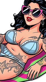 Sexy Tattoo Art Bikiny Babes