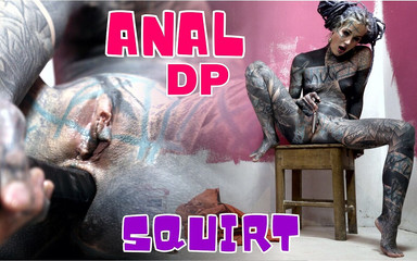 Z-Filmz: Sıska dövmeli kız iş kıyafeti azgın tablo tek başına mastürbasyon...