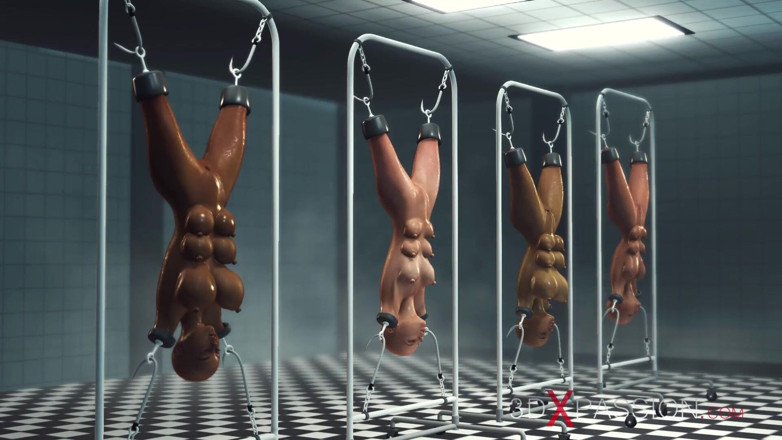 3dxpassion: Cuffed seksowna blondynka z wieloma cyckami zostaje ostro wyruchana przez...