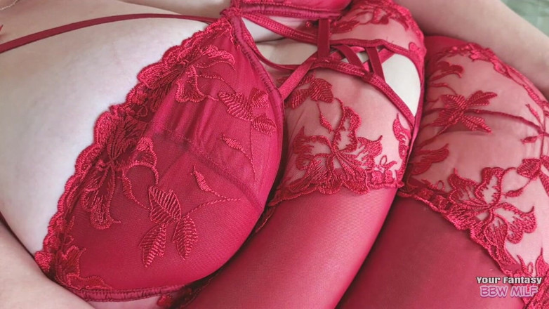 BBW_Wife: BBW Hairy Pussy in Sexy Lingerie for My Lover (big Cheating...