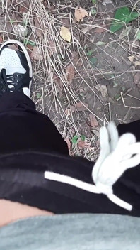 Risky Lesbian Masturbation in the Forest