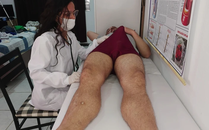 Jennyferpimenta: Patient Undergoing Medical Examination Gets Hard in Front of Nurse