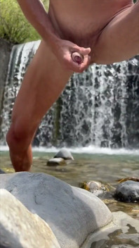 Horny at the Waterfall