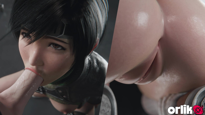 Orlikx: Yuffie Kisaragi Big Dick Nedbalé kouření - Deep &amp; Messy 3D animace