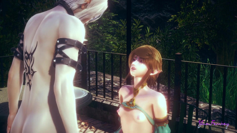 Yaoitube: Zelda yaoi femboy - nyepong kontol di tautan (tanpa sensor)