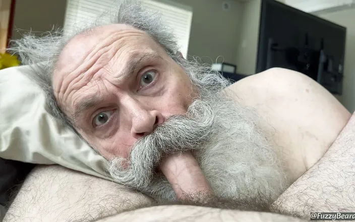 FuzzyBeardBoy: Cum Hungry Daddy Sucks Cock, Milked to the Last Drop