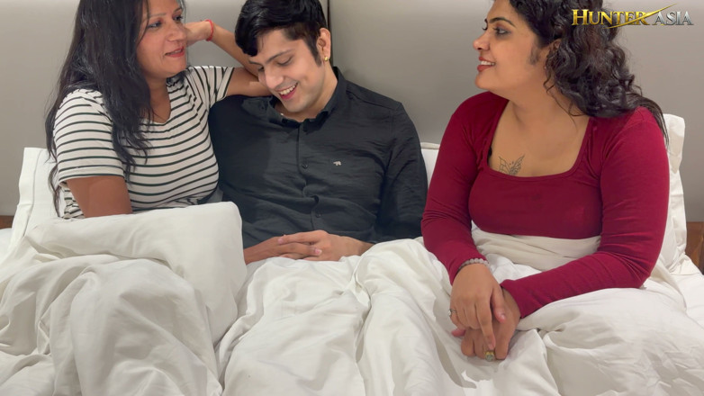 hunter Asia: Two MILFs Invite a Young Guy for a Wild Night