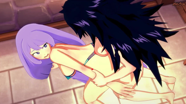 Hentai Smash: Futa nemuri ngentot hado di kamar mandi - hentai hero academiaku