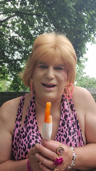 Sucking on a Popsicle Outside!