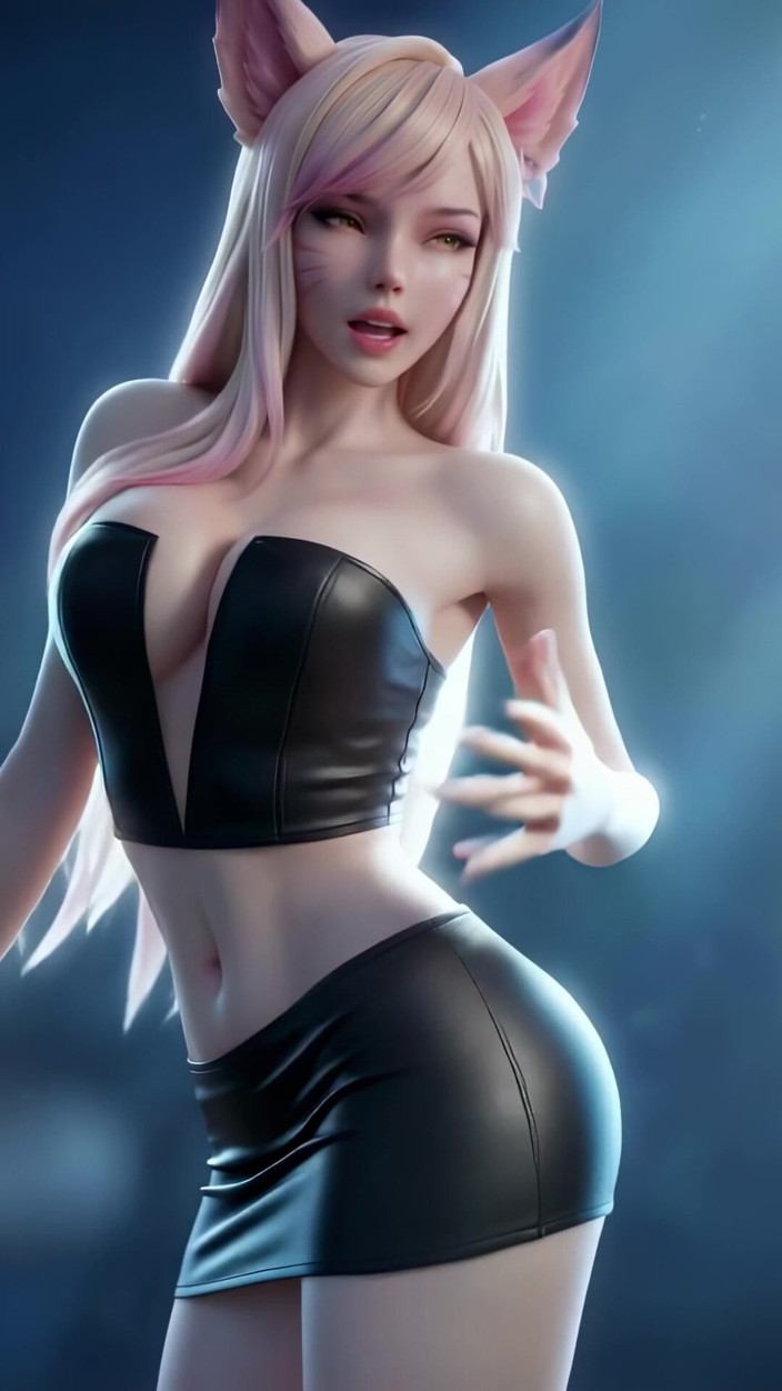 3D-Hentai Games: Tarian seksi Ahri (cewek mata hitam peas - boom boom pow)