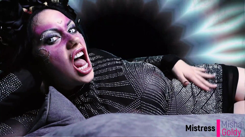 Goddess Misha Goldy: Brown toilet task from succubus, soul swallowing and consuming by...