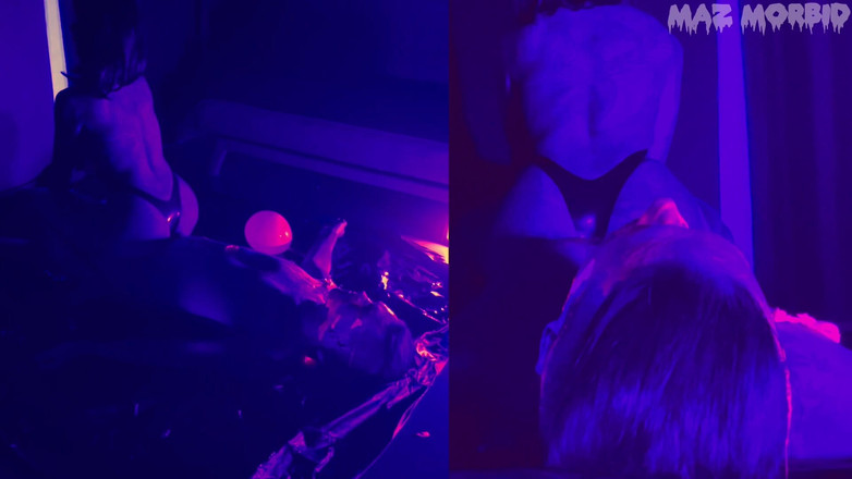 KinkyFemdomTV: Balon UV Popping și Stat pe față Ft Stăpâna Patricia