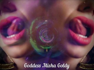 Goddess Misha Goldy: 我是你的新美瘾！在我的命令下射精并成为我的！